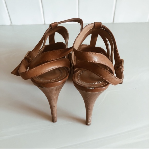 Guess Tan Platform Open Toe Strappy Heel - Picture 3 of 7